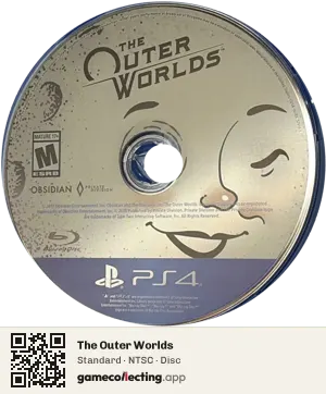 The Outer Worlds PlayStation 4, NTSC disc