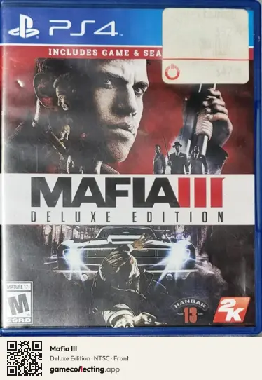 Mafia III PlayStation 4, NTSC box front