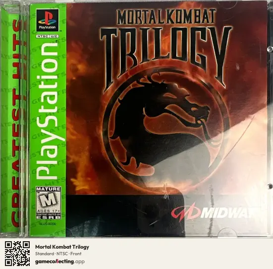 Mortal Kombat Trilogy PlayStation, NTSC box front