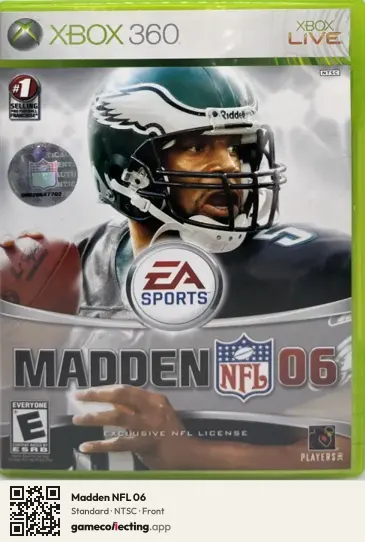Madden NFL 06 Xbox 360, NTSC box front