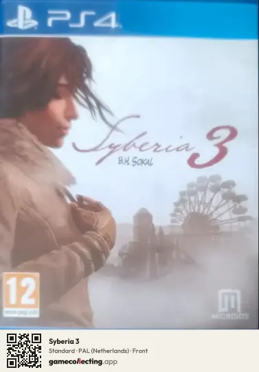 Syberia 3 PlayStation 4, Netherlands box front