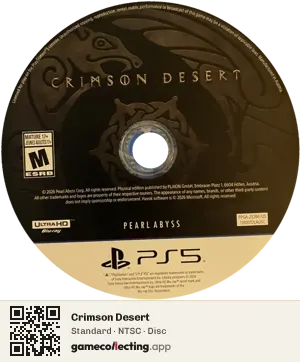 Crimson Desert PlayStation 5, NTSC disc