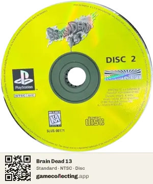 Brain Dead 13 PlayStation, NTSC disc