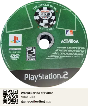 World Series of Poker PlayStation 2, NTSC disc