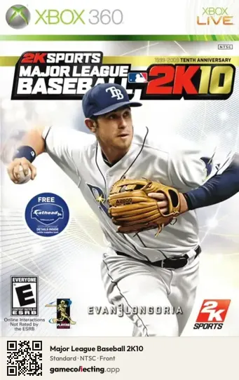 Major League Baseball 2K10 Xbox 360, NTSC box front