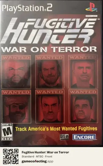 Fugitive Hunter: War on Terror PlayStation 2, NTSC box front