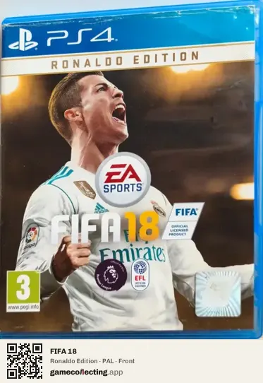 FIFA 18 PlayStation 4, PAL box front