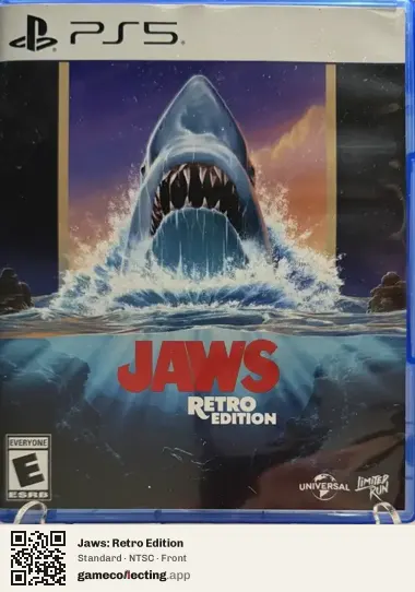 Jaws: Retro Edition PlayStation 5, NTSC box front