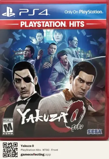 Yakuza 0 PlayStation 4, NTSC box front