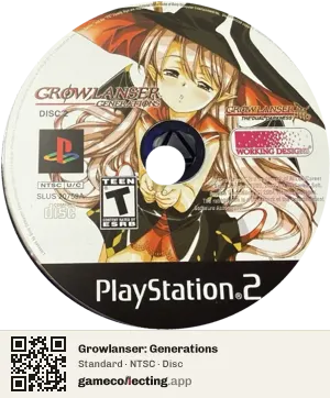 Growlanser: Generations PlayStation 2, NTSC disc