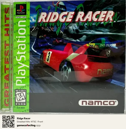 Ridge Racer PlayStation, NTSC box front