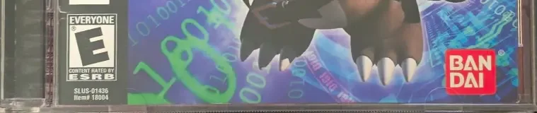 Digimon World 3, the ESRB box on its front