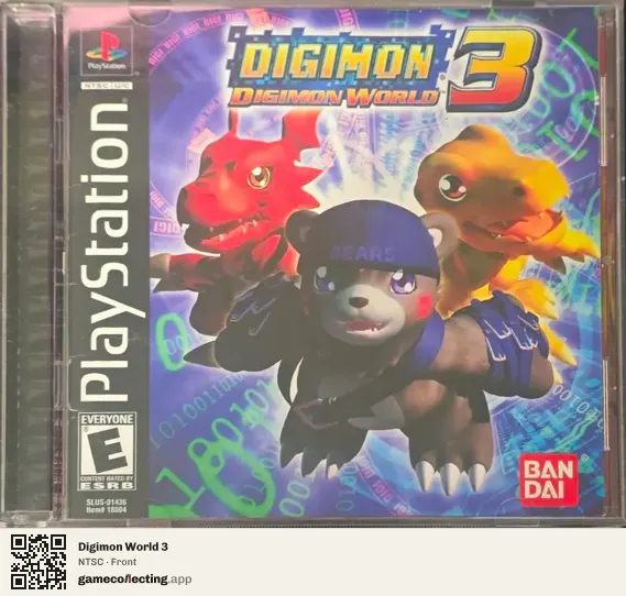 Digimon World 3 PlayStation, NTSC box front