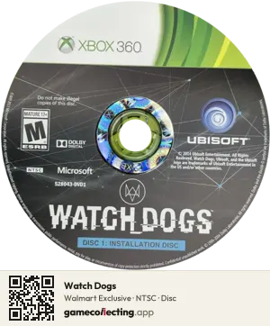 Watch Dogs Xbox 360, NTSC disc
