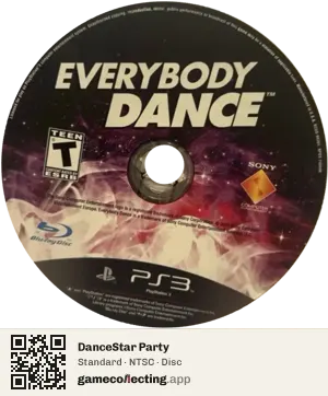DanceStar Party PlayStation 3, NTSC disc