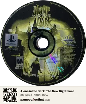 Alone in the Dark: The New Nightmare PlayStation, NTSC disc