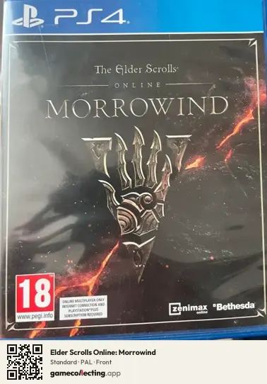 Elder Scrolls Online: Morrowind PlayStation 4, PAL box front