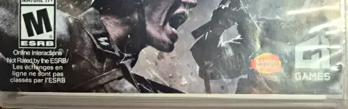 Enemy Front, the ESRB box on its front