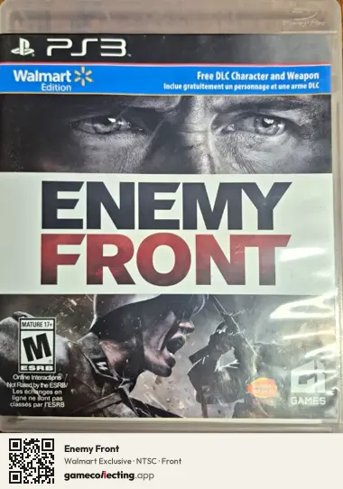 Enemy Front PlayStation 3, NTSC box front