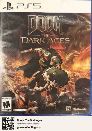 Doom: The Dark Ages PlayStation 5, NTSC box front