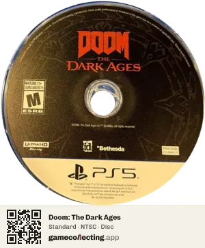 Doom: The Dark Ages PlayStation 5, NTSC disc
