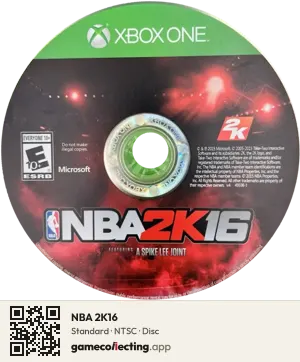 NBA 2K16 Xbox One, NTSC disc