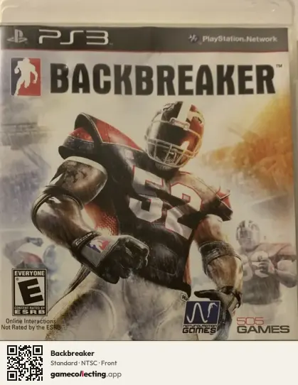 Backbreaker PlayStation 3, NTSC box front
