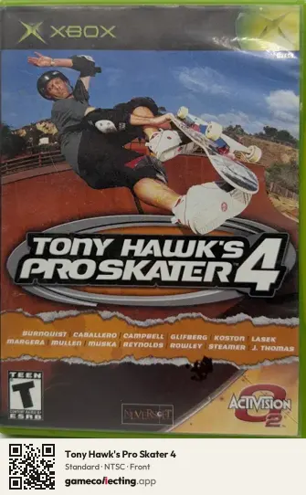 Tony Hawk's Pro Skater 4 Xbox, NTSC box front
