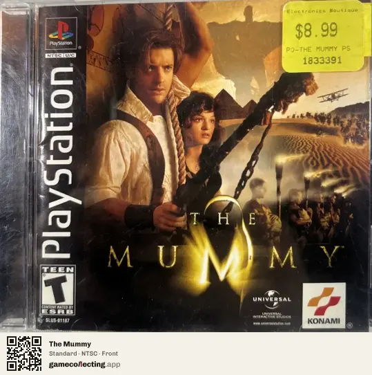 The Mummy PlayStation, NTSC box front
