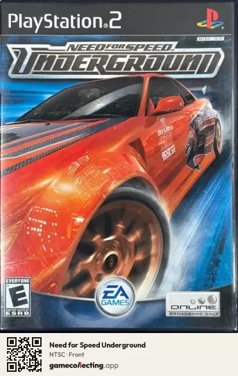 Need for Speed Underground PlayStation 2, NTSC box front