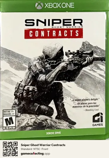 Sniper Ghost Warrior Contracts Xbox One, NTSC box front