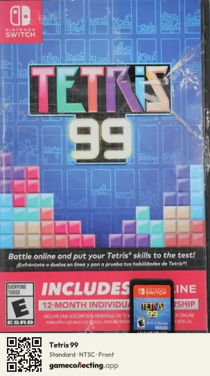 Tetris 99 Nintendo Switch, NTSC box front