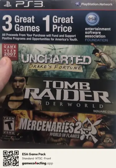 ESA Game Pack PlayStation 3, NTSC box front