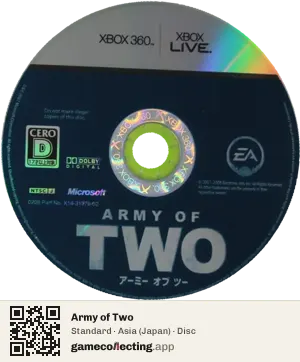 Army of Two Xbox 360, Asia disc