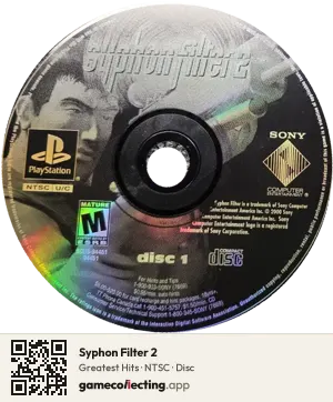 Syphon Filter 2 PlayStation, NTSC disc