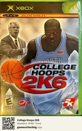 College Hoops 2K6 Xbox, NTSC box front