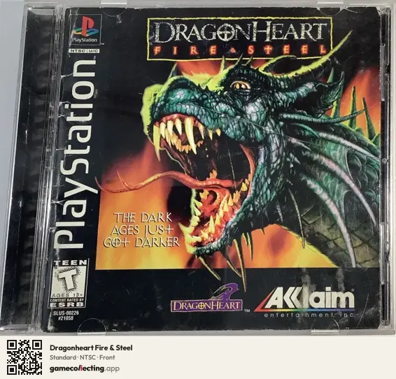 Dragonheart Fire & Steel PlayStation, NTSC box front