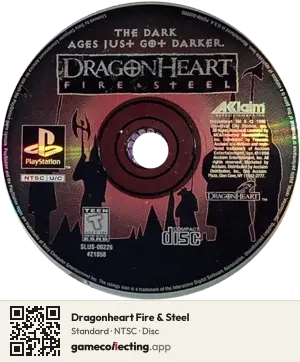 Dragonheart Fire & Steel PlayStation, NTSC disc