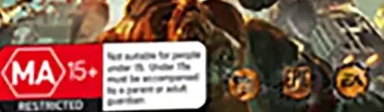 Bulletstorm, the Australian classification mark on its front