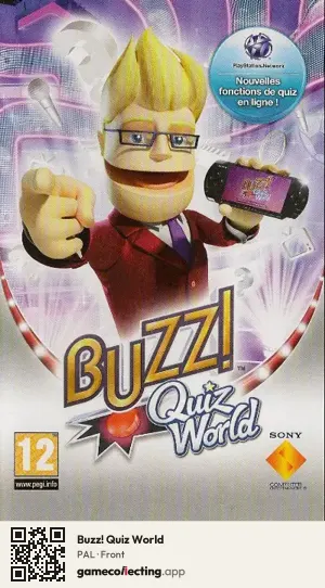 Buzz! Quiz World PlayStation Portable, PAL box front