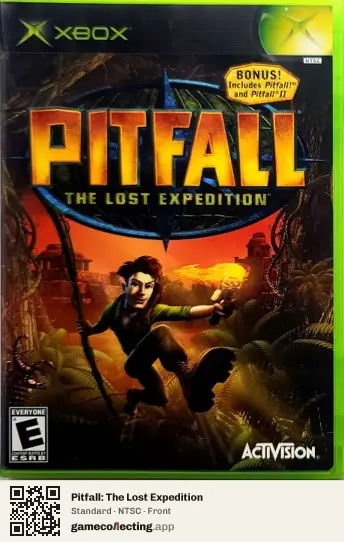 Pitfall: The Lost Expedition Xbox, NTSC box front