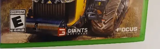 Farming Simulator 17, the ESRB box on its front