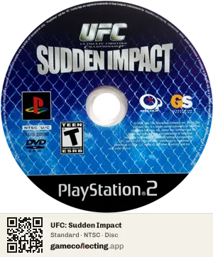 UFC: Sudden Impact PlayStation 2, NTSC disc