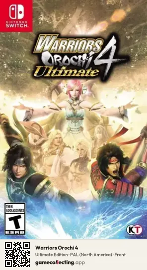 Warriors Orochi 4 Nintendo Switch, North America box front