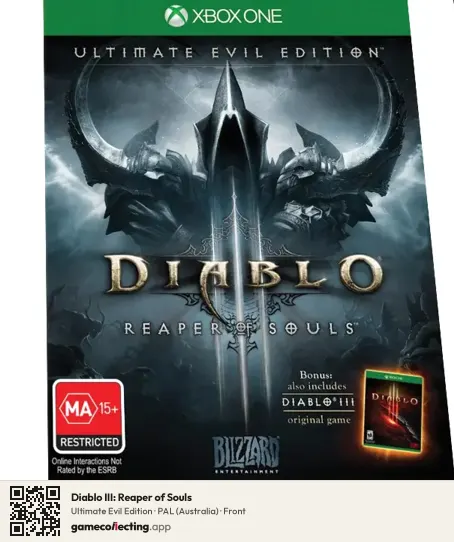 Diablo III: Reaper of Souls Xbox One, Australia box front