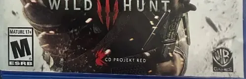 The Witcher 3: Wild Hunt, the ESRB box on its front
