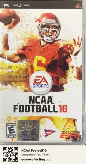 NCAA Football 10 PlayStation Portable, NTSC box front