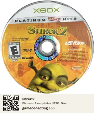 Shrek 2 Xbox, NTSC disc