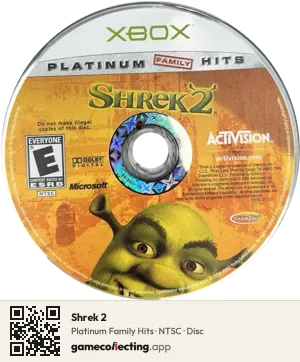 Shrek 2 Xbox, NTSC disc
