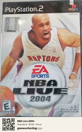 NBA Live 2004 PlayStation 2, NTSC box front